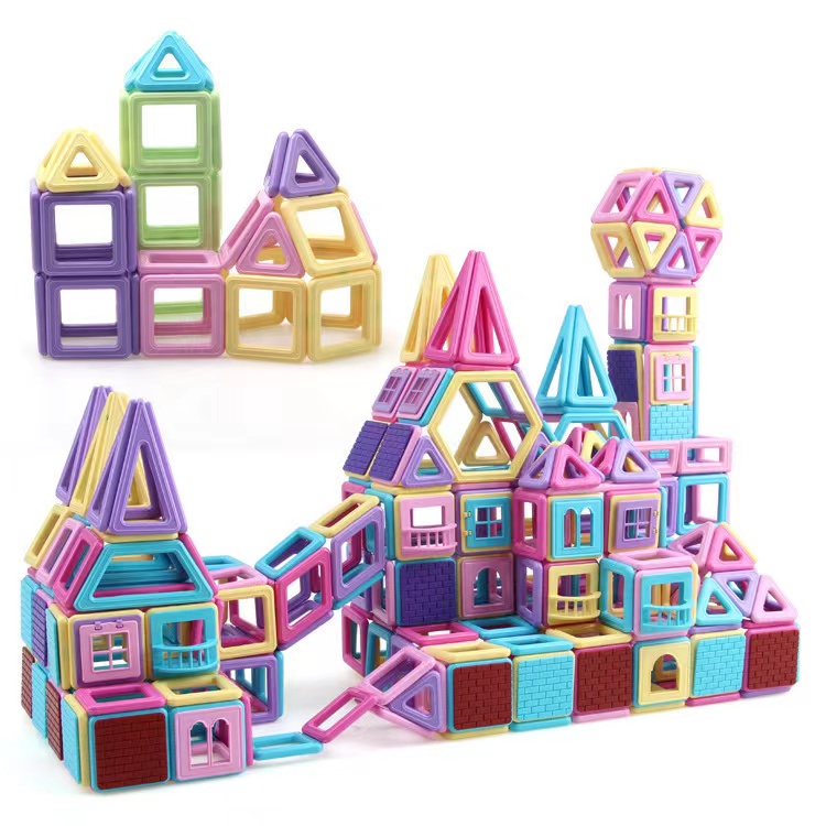 Magnetic Building Sets Magnetic Puzzle Toys Macarons Color Building Blocks Educational Construction Toys 