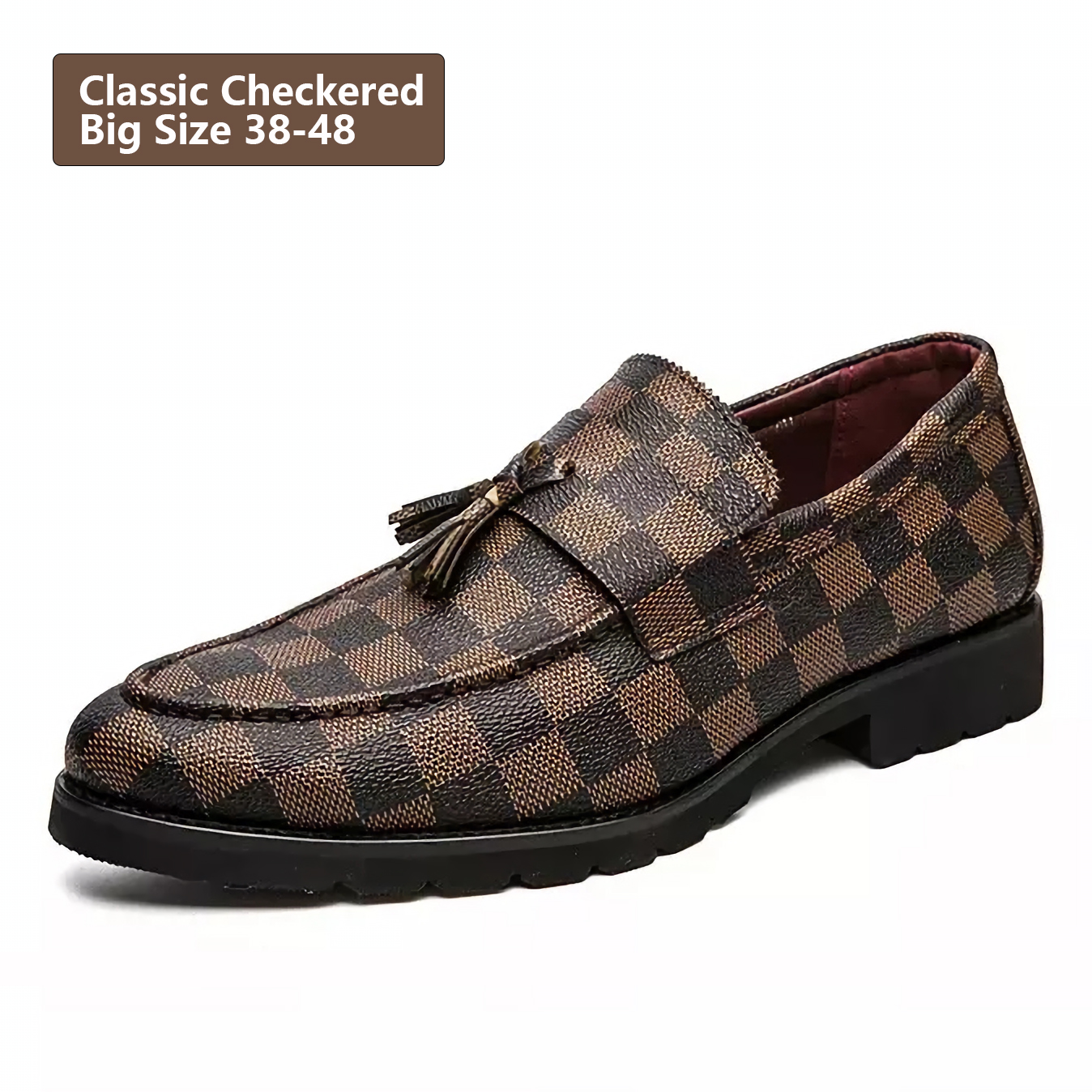 New Styles Men's Black Brown Leather Casual Loafers Size 48 14 Designer Easy Wear Dress Shoes 