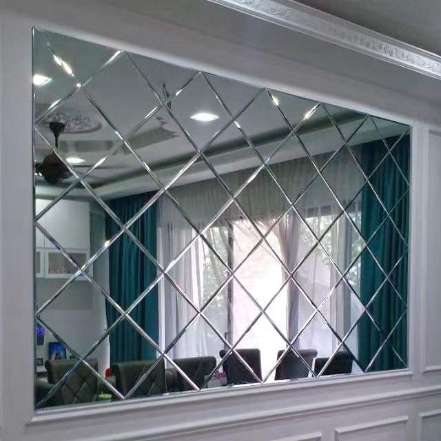 2022 Vxin Mirror Hot Sale Mirror Wall Art Home Decor Bevel Edge Mirror Custom Modern Ceramic Tile Lobby Home Wall Decoration 