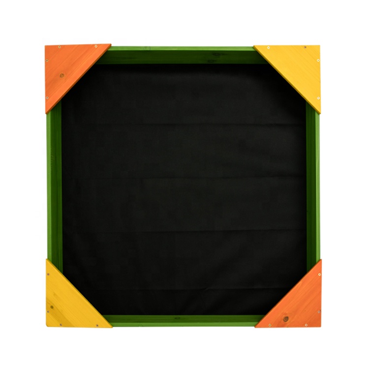 Outdoor Wood Kids Square Wooden Sandpit Garden Playground Children Sandbox For Sale 